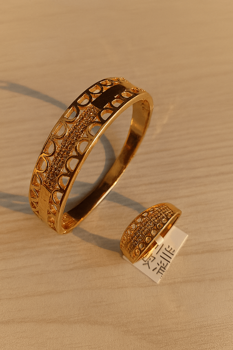 Dual Style Gold-Tone Jewelry Set
