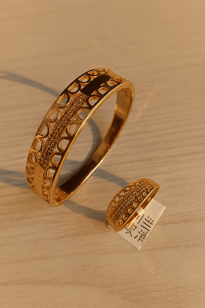 Dual Style Gold-Tone Jewelry Set