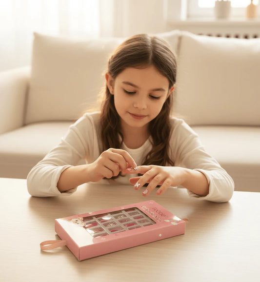 Febble - Kids Pink Bunny False Nails