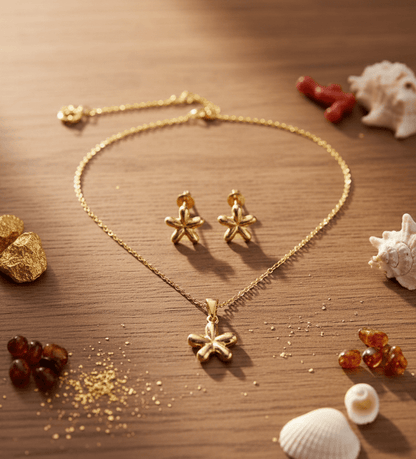 Floral Star Pendant Set