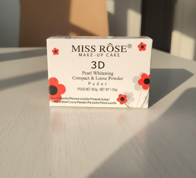 Miss Rose 3D Pearl Whitening Compact & Loose Powder 45g
