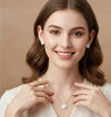Sunburst Pearl Cluster Jewelry Set